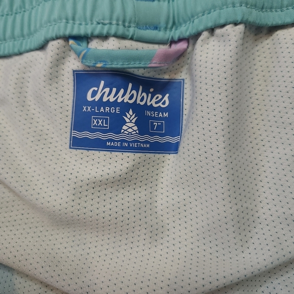 chubbies Mens Swimming Trunks Size XXL Pineapples Lined - Picture 2 of 6
